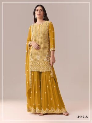 Faux Georgette with Heavy Embroidered Beads + 3mm Sequence