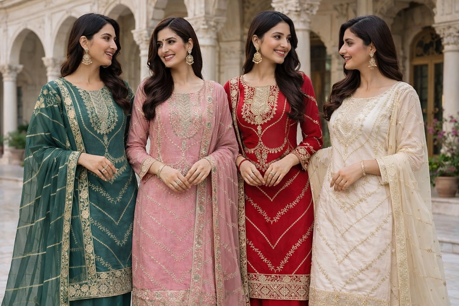 PRESENTING 3 PIECE STYLISH TOP DUPATTA WITH BEAUTIFUL PLAZZO - Image 7