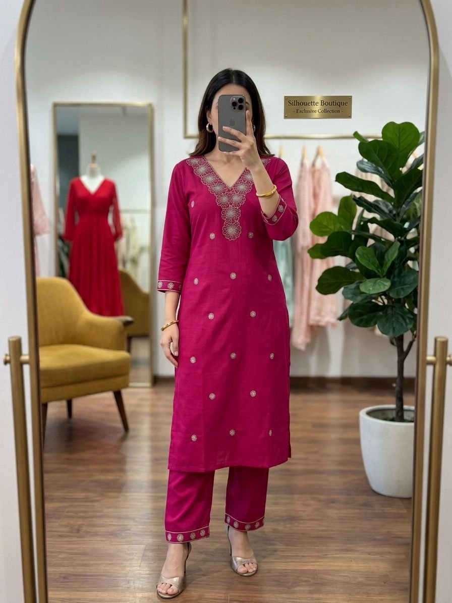 These dress has a modern, minimalist aesthetic