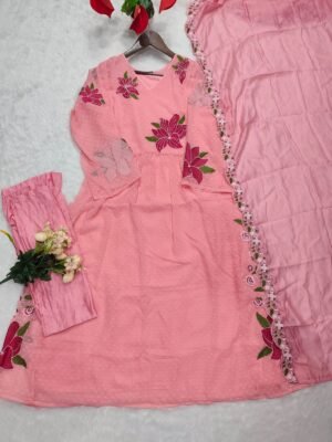 Alternative view of Today We Are Launching Party Wear Kurati style with Pent and Dupatta Readymade Collection.