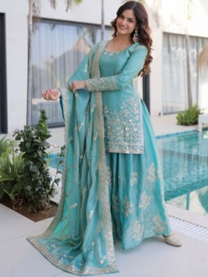 Today We Are Launching Party Wear Kurati style with Pent and Dupatta Readymade Collection.