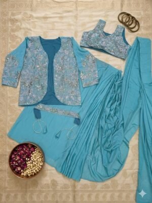 Alternative view of Bollywood Glam Designer Drape Saree