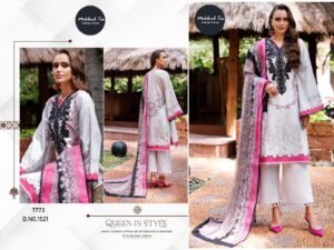Today we are launching Pakistani Concept 7773 🙏🏻Dear         Sir/Madam... 🎁Today we are launching Pakistani Concept      * 👓Mehbbob tex🎒*           • 💕D.No. - 1521 A         👇🏻Fabric details 👇🏻  👗 Top : *pure cotton print  with       Embrodairy patch work* ** **   Bottom :  semi lawn   Dupatta : *ciffon* With **havy embroidery multi work and stich duppta and Cutwork duppta as in open pic same pcs give ***  Price:- Rs 575/- (Chifon Dupatta)  Single Available  Ship Extra  Ready To Ship✈️✈️✈️ Plz Conform Ur Orders