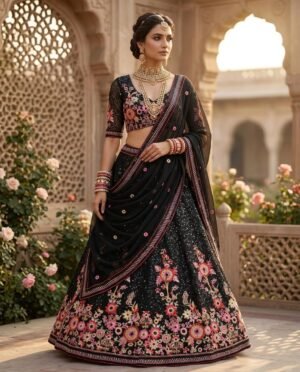 AK Launching 4 meter flared Fox Georgette Lehenga, Exceptional Quality with Can-Can and Canvas Layers, A Perfect Fusion of Glamour and Comfort