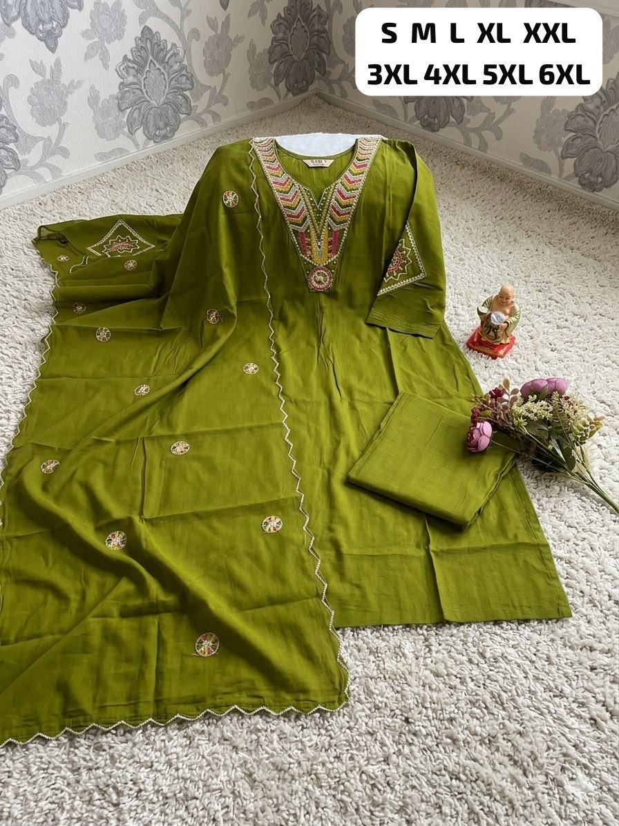 Festive Elegance: The Muslin Mira Set - Image 2