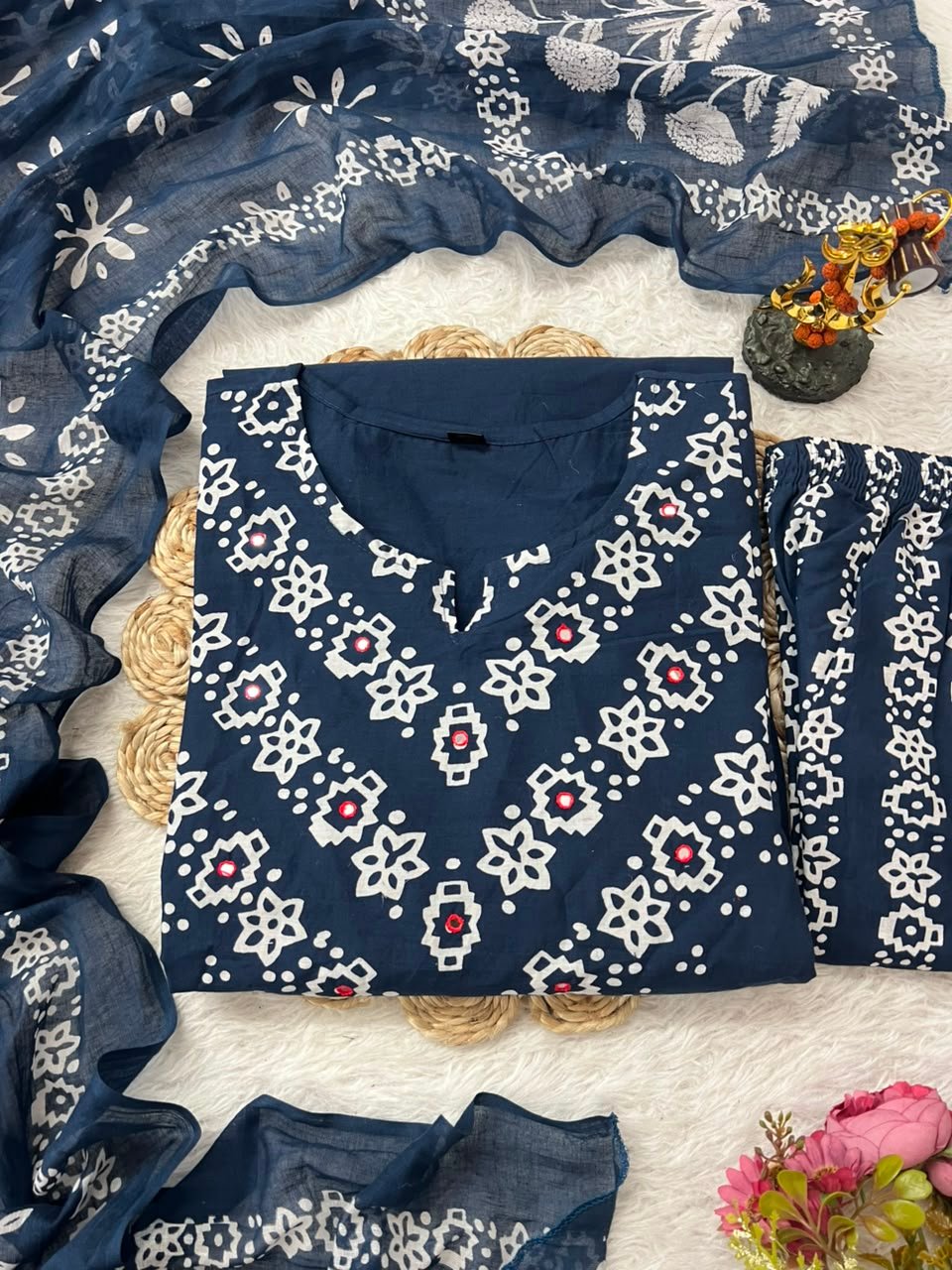 Looking to update your ethnic wardrobe? Check out this stunning Bandhani Suit Set—perfect for daily wear, office, or small gatherings - Image 4