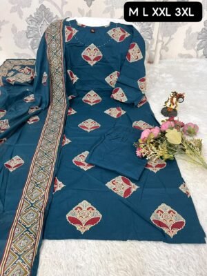 New Arrival: Premium Dabu Cotton 3-Piece Suit Set
