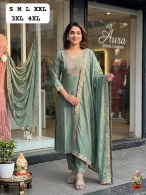 Must-Have Ethnic Wear: Flamingo Silk Set 🔥Looking for comfort and style? Our latest "Flamingo" design is crafted from luxurious Flamingo Silk, perfect for any occasion.