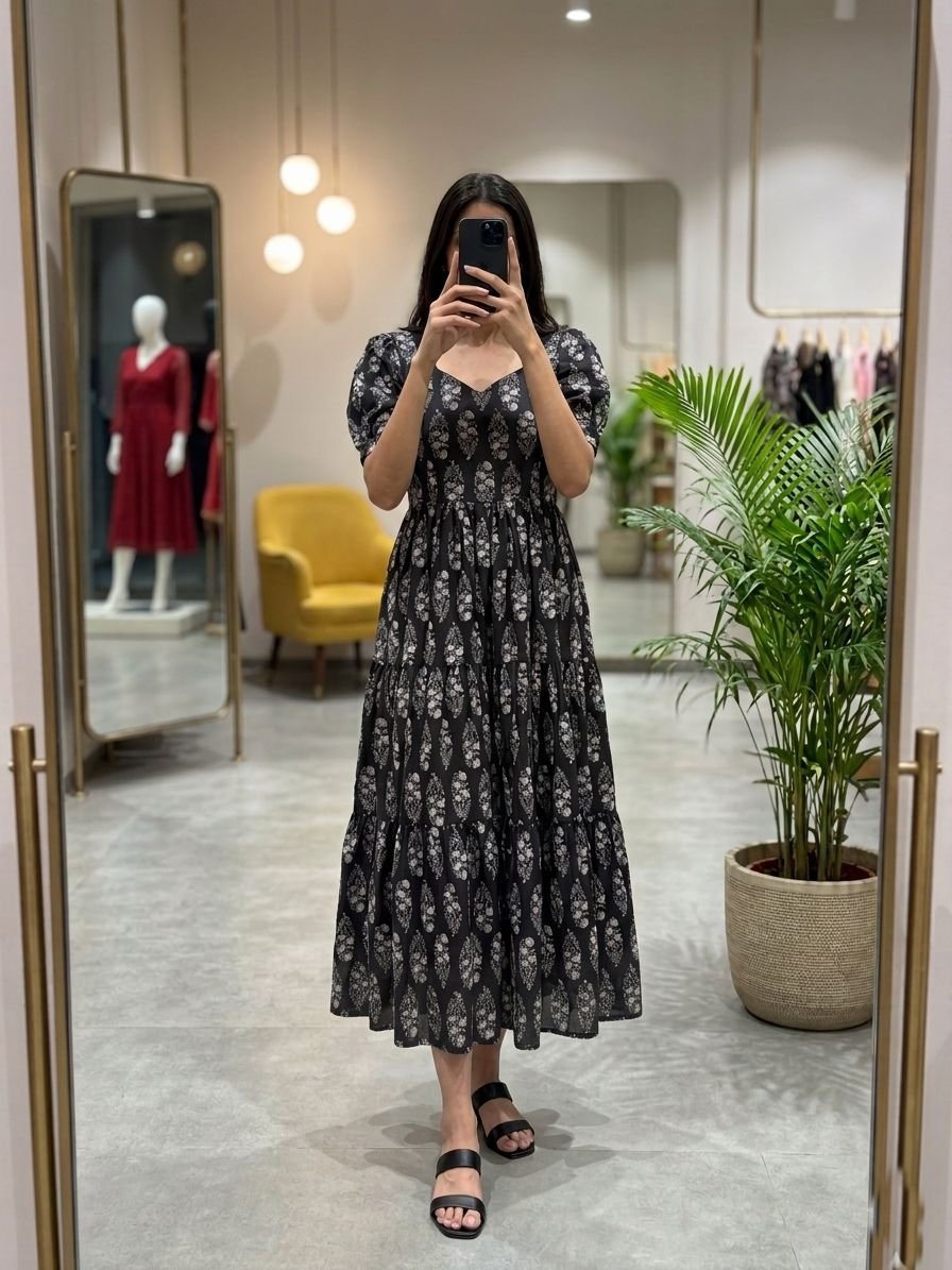 Introducing Our Soft Cotton Maxi! Crafted with soft fabric, it’s your go-to outfit for twirling at any celebration. Embrace elegance and grace effortlessly. - Image 3