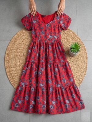 Alternative view of Introducing Our Soft Cotton Maxi! Crafted with soft fabric, it’s your go-to outfit for twirling at any  celebration. Embrace elegance and grace effortlessly.