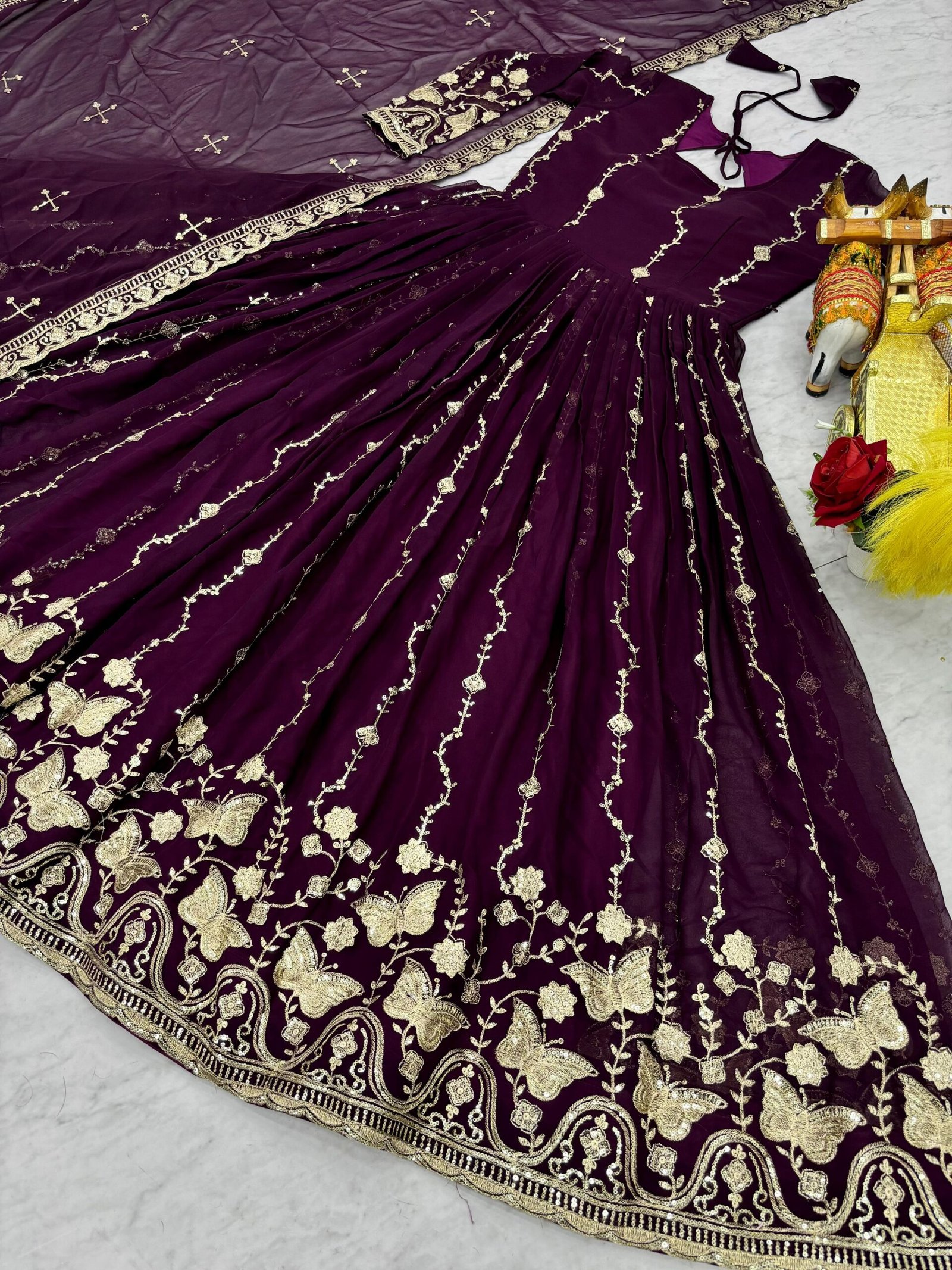 AK Creation is Launching New Festival Long Gown & Duptta - Image 4