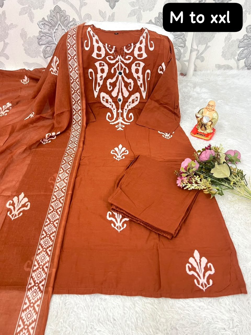 Looking to update your ethnic wardrobe? Check out this stunning Bandhani Suit Set—perfect for daily wear, office, or small gatherings - Image 2