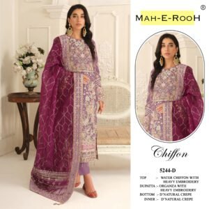 Heavy Chiffon with Heavy Embroidered Sequence work + Khatli Work