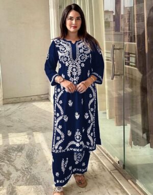 Alternative view of PURE REYON FABRIC WID LAKHNAVI  STYLE WORK