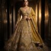AK Launching 4 meter flared Gold Crush Lehenga, Exceptional Quality with Can-Can and Canvas Layers, A Perfect Fusion of Glamour and Comfort