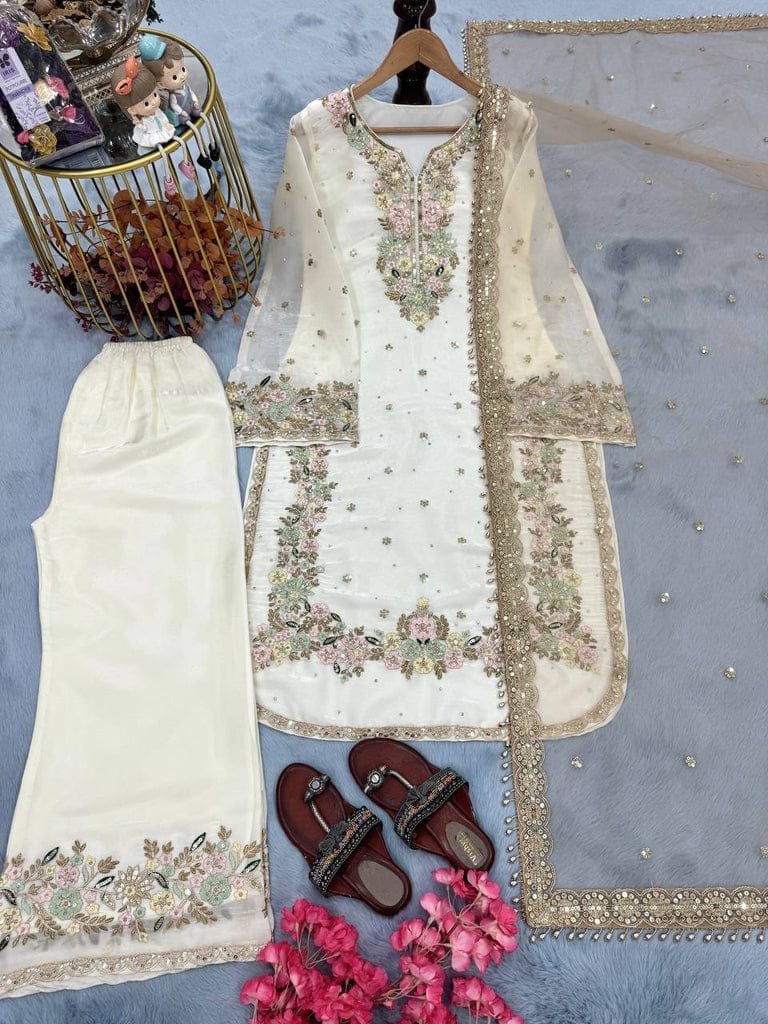 Pur Jimmy With Heavy Embroidery 5 mm Sequence Work With - Image 2