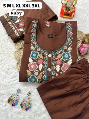 Alternative view of Launching New Designers Kurti Pent Dupatta Set