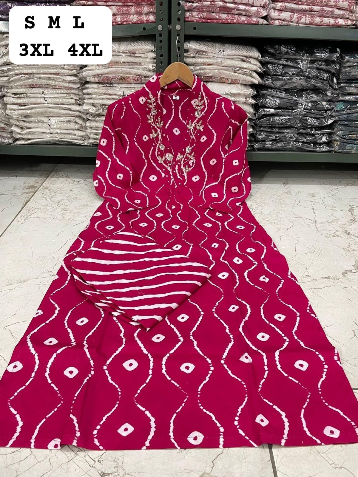 Get festive ready with our new Kurta pant sets with beautiful neck Embriodrary detailing colours - Image 5