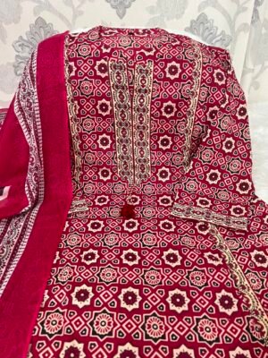 Alternative view of NEW ARRIVAL:The Royal Ajrakh Palazzo Set