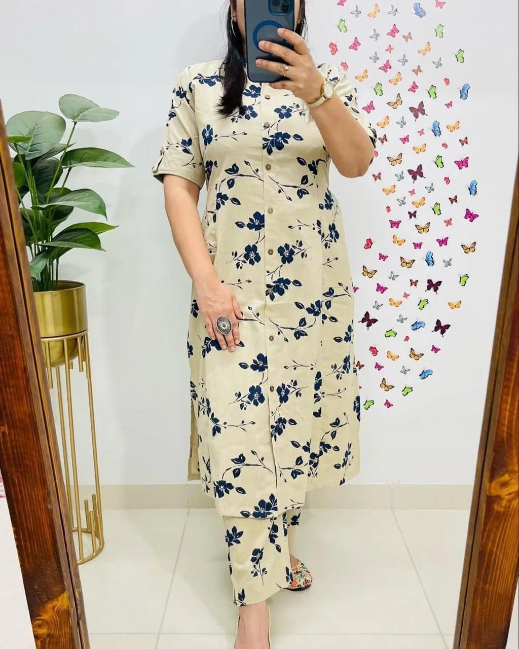 Designer Co-Ords set in Aline kurti digital print paired with Ankle length pant giving perfect outfit and deliberate choice about your look.....