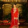 AK-Series New Designer Party Top Pallazo & Dupatta Set