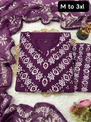 Alternative view of Looking to update your ethnic wardrobe? Check out this stunning Bandhani Suit Set—perfect for daily wear, office, or small gatherings