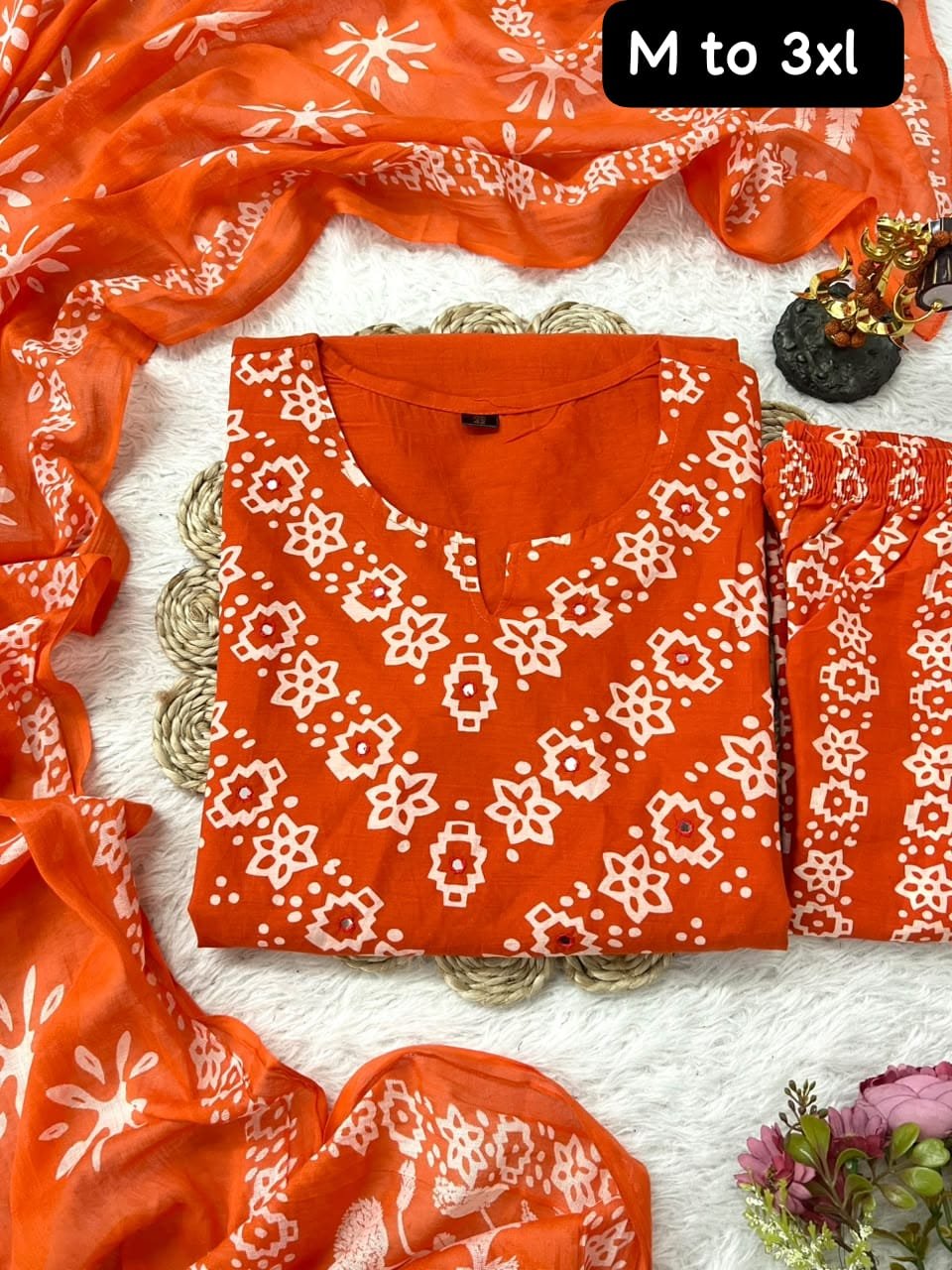 Looking to update your ethnic wardrobe? Check out this stunning Bandhani Suit Set—perfect for daily wear, office, or small gatherings - Image 4