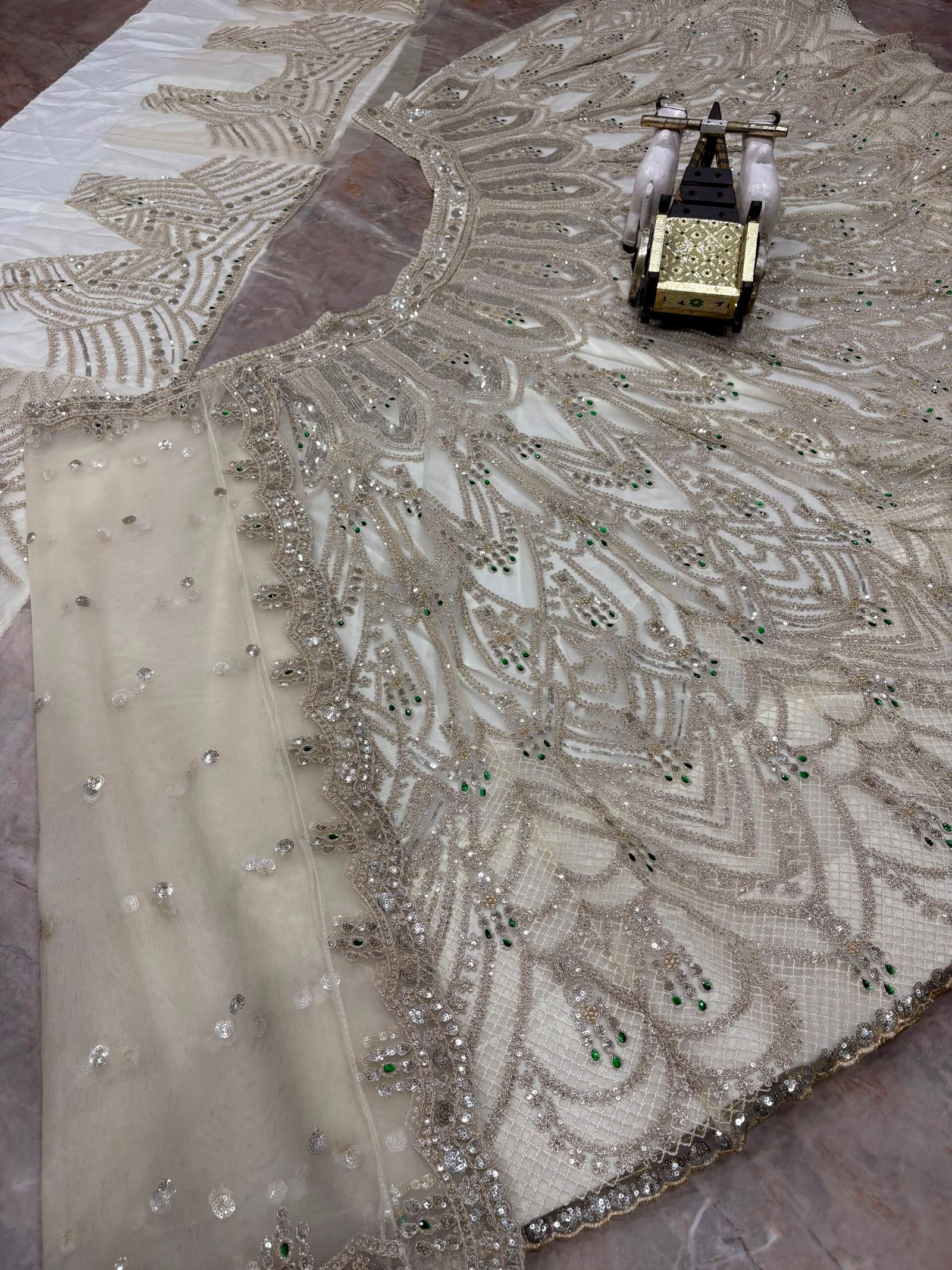 AK Launching 4 meter flared Premium Quality Soft Net Lehenga, Exceptional Quality with Can-Can and Canvas Layers, A Perfect Fusion of Glamour and Comfort - Image 2