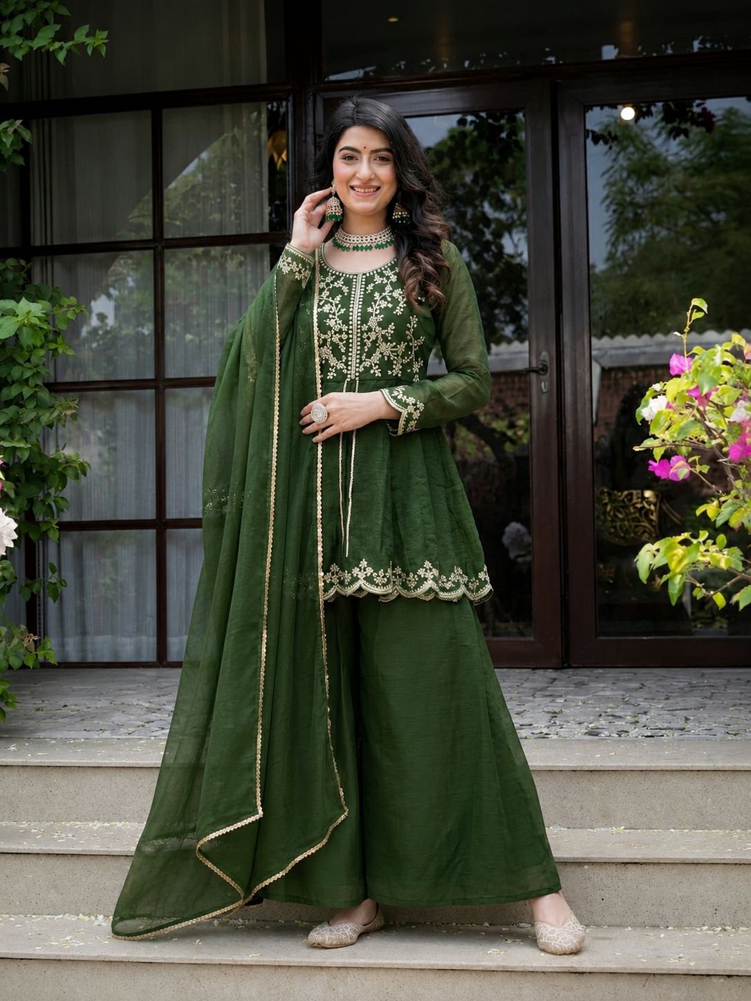 Launching New Designer Party Wear Look Top , Plazzo and Dupatta