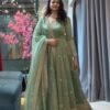 AK-Series New Designer Party Gown Pent & Dupatta Set