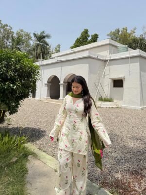 Heavy Pure Cameric Cotton .Fully Fancy Sleeves With Latkan
