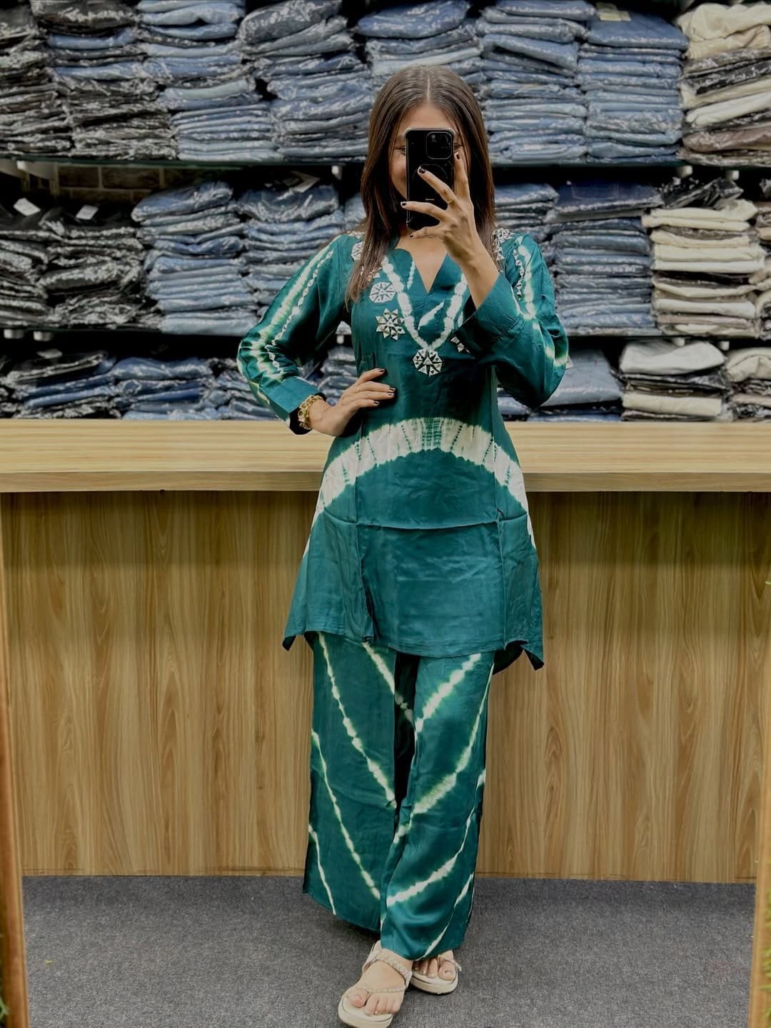 New Arrivals Party Wear Look Pure Burbary Silk & CORD SET Set - Image 7