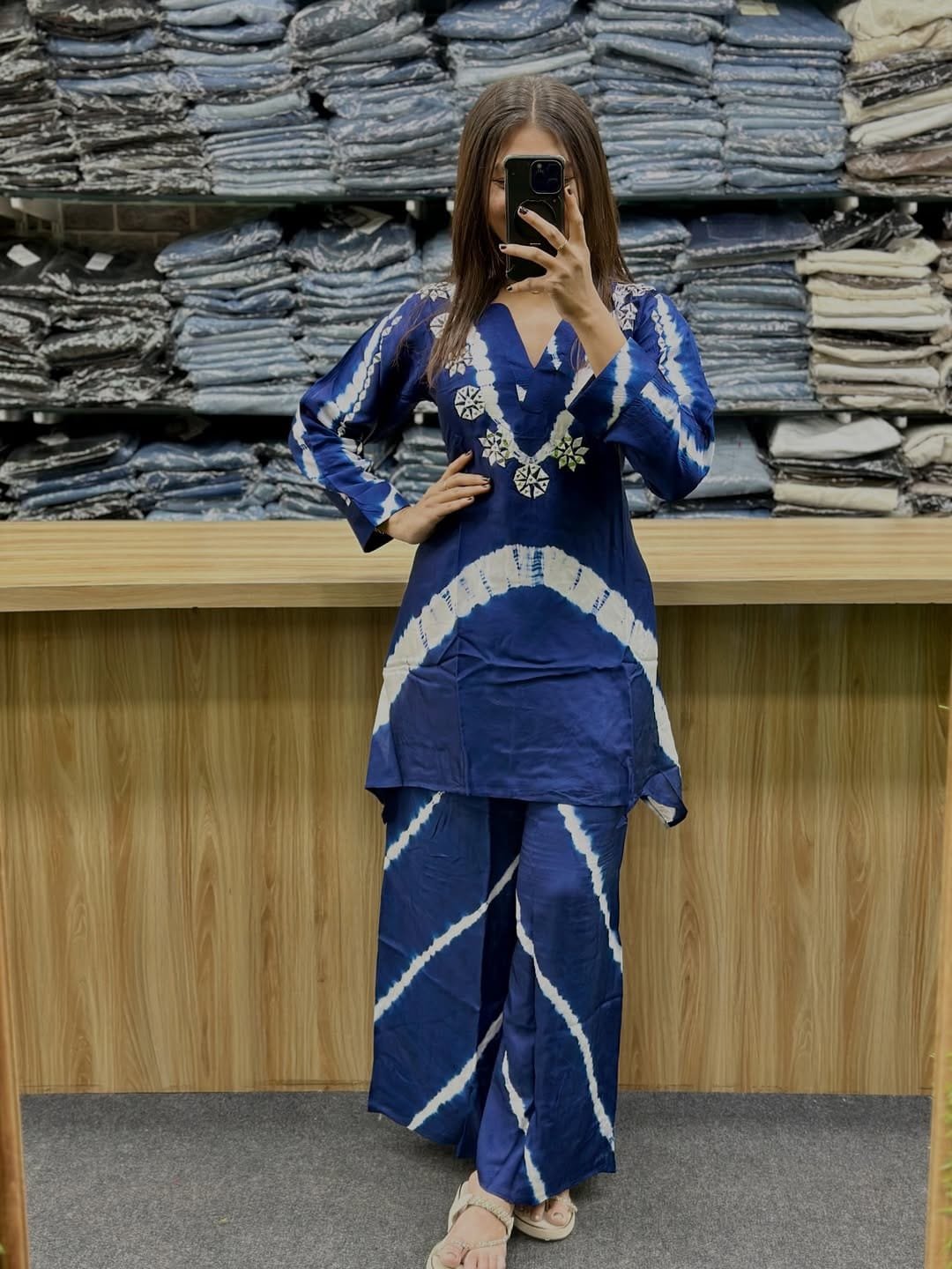 New Arrivals Party Wear Look Pure Burbary Silk & CORD SET Set - Image 9