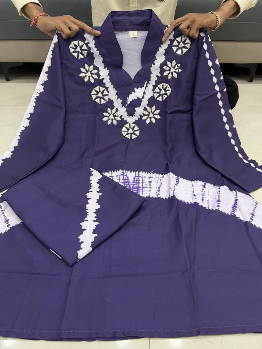 New Arrivals Party Wear Look Pure Burbary Silk & CORD SET Set - Image 6