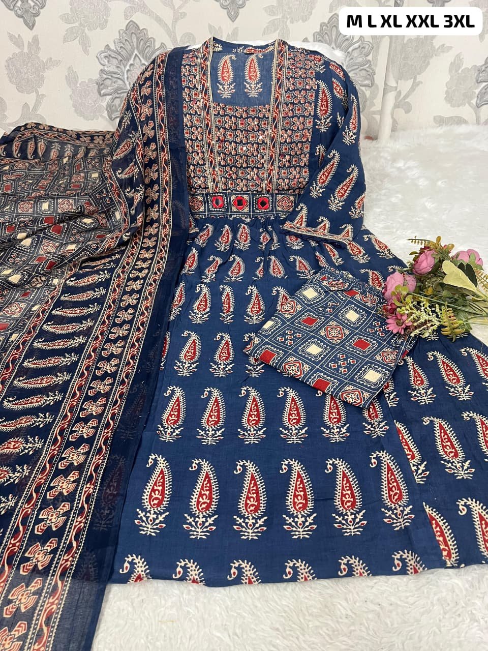 Upgrade your ethnic wardrobe with this elegant Jaipuri cotton suit set, crafted in premium 60x60 soft cotton fabric for all-day comfort. - Image 4