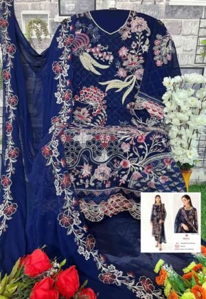 Alternative view of Georgette with embroidery& (semi stich )