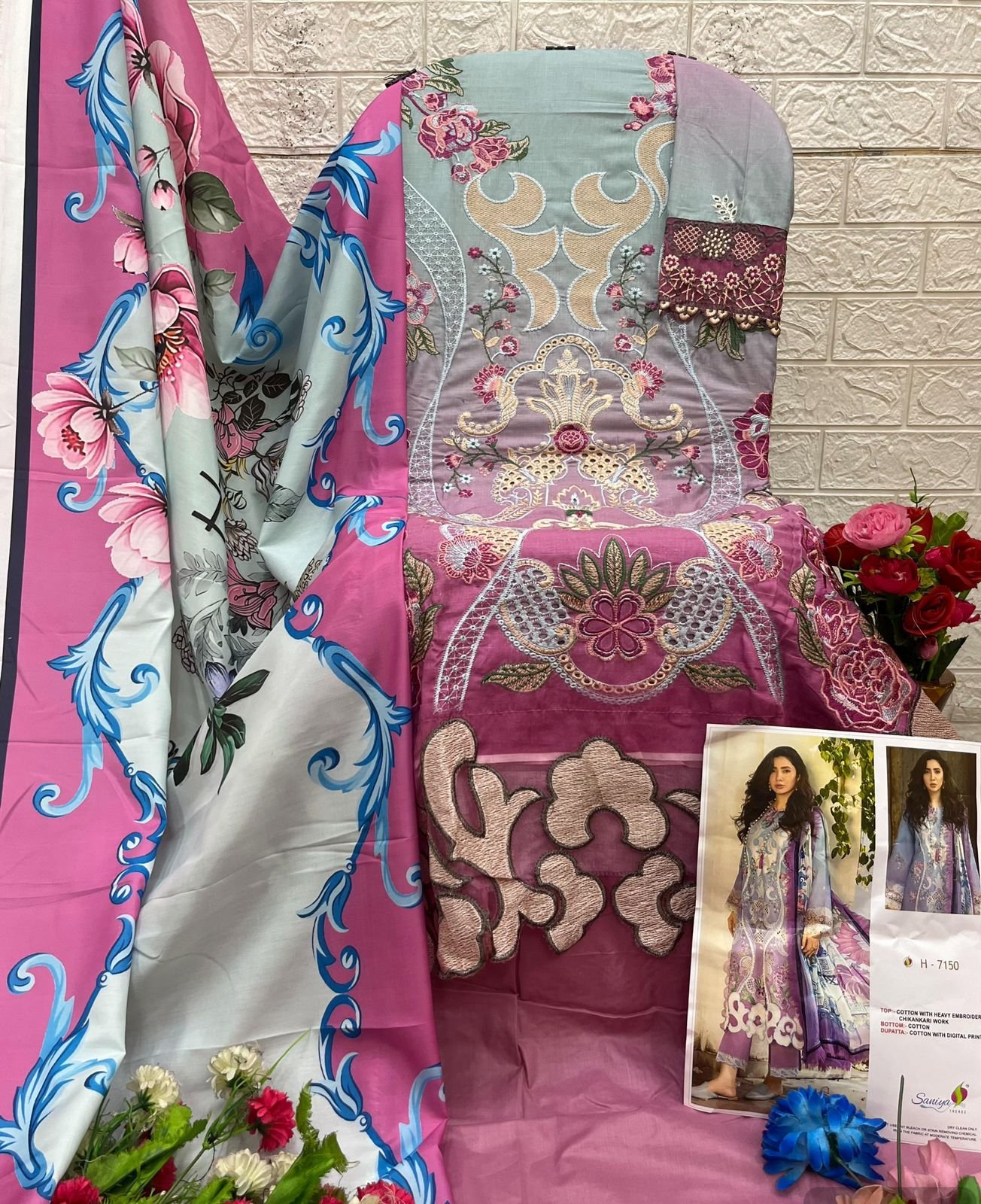 Cotton With Chikankari Embroidered - Image 2