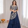 et festive ready in our new Trending  Dobbel layer Style Lehenga Choli   set  With Embroidery Work detailing.