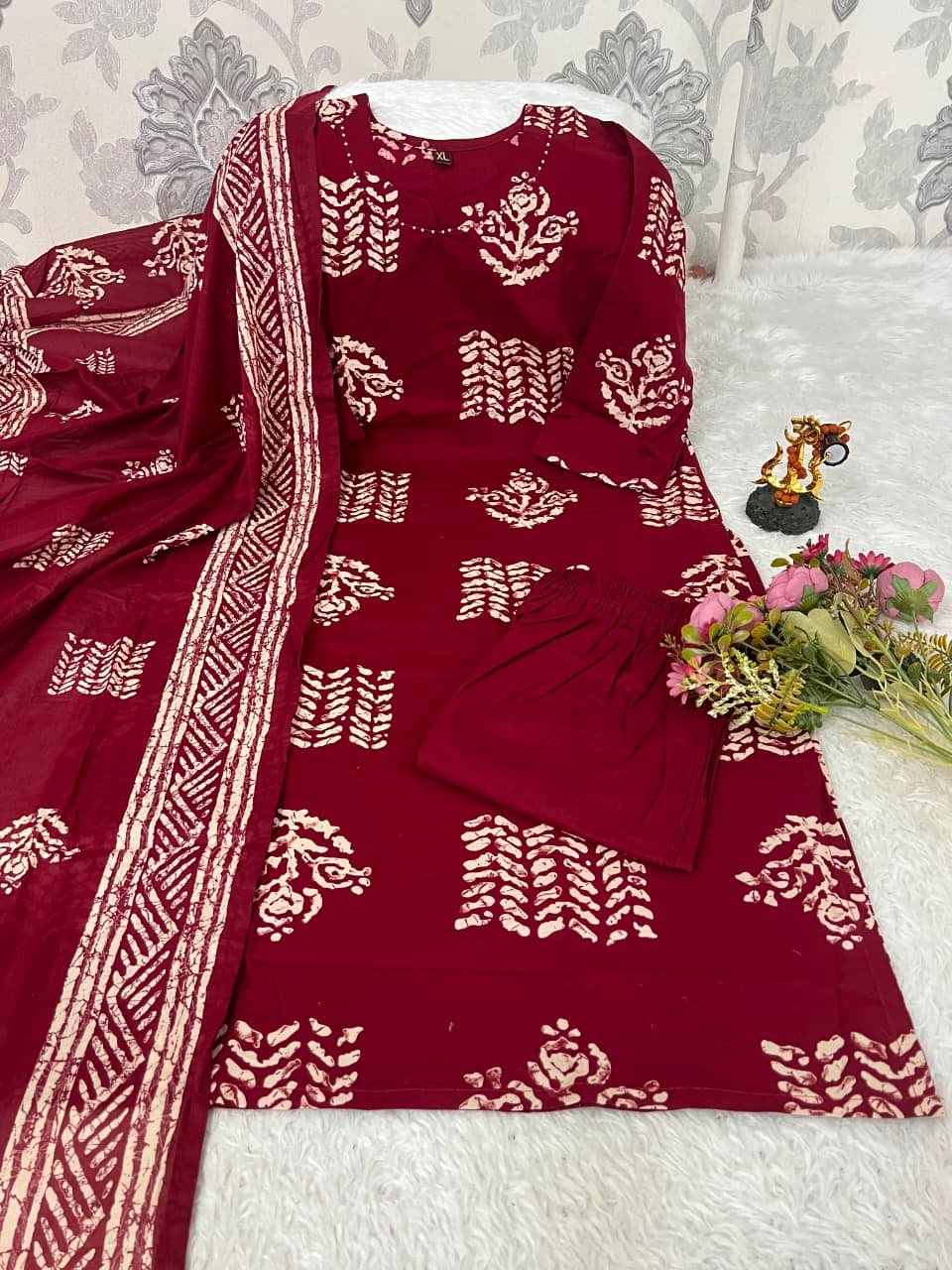 New Arrival: Premium Dabu Cotton 3-Piece Suit Set - Image 8