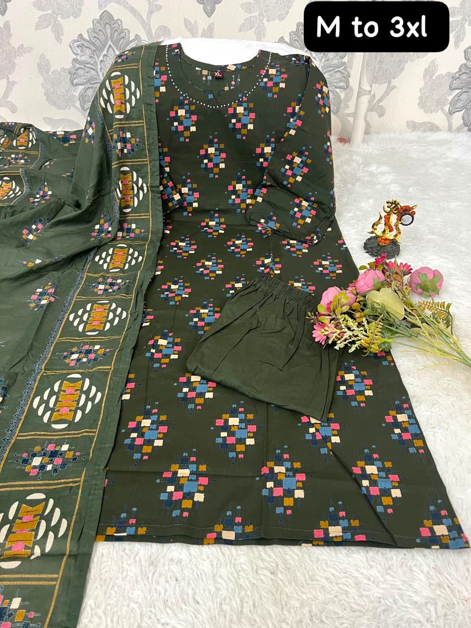 New Arrival: Premium Dabu Cotton 3-Piece Suit Set