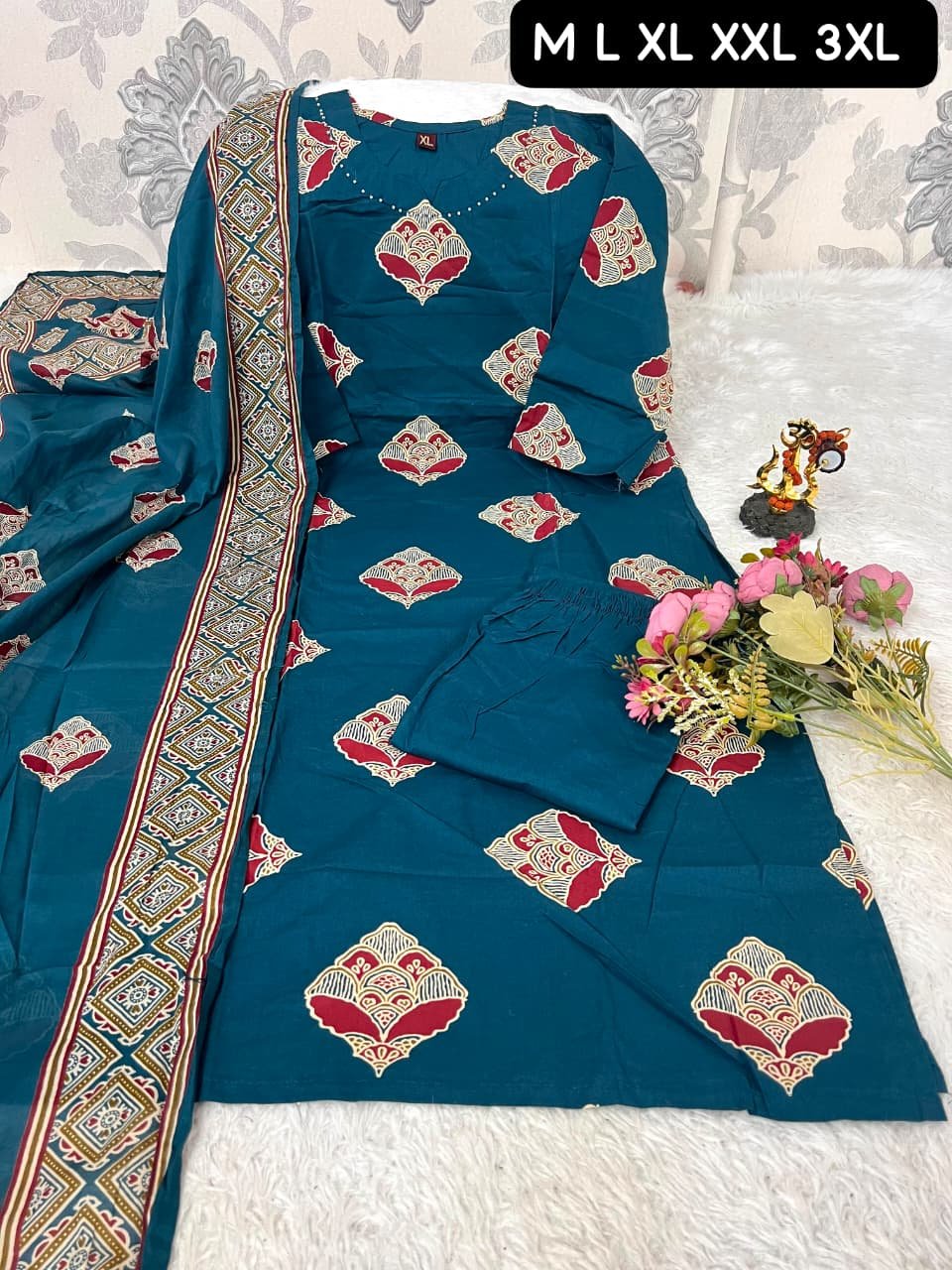 New Arrival: Premium Dabu Cotton 3-Piece Suit Set - Image 3