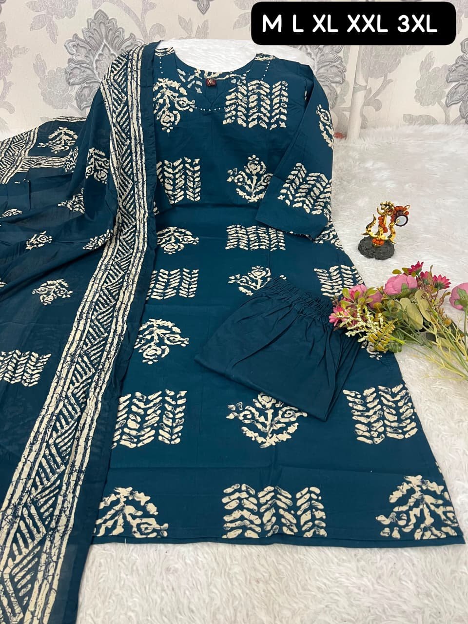 New Arrival: Premium Dabu Cotton 3-Piece Suit Set - Image 7