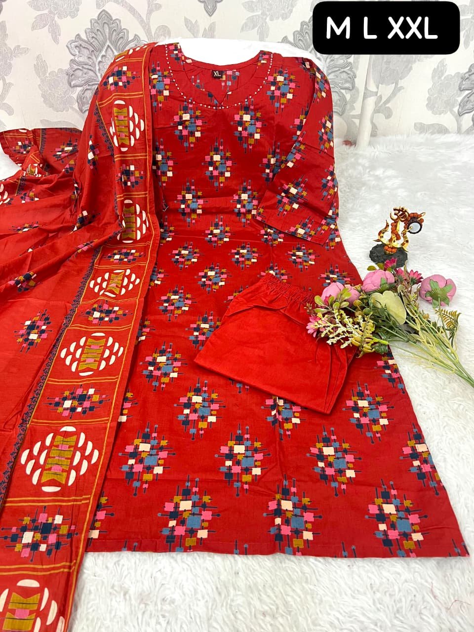 New Arrival: Premium Dabu Cotton 3-Piece Suit Set - Image 4