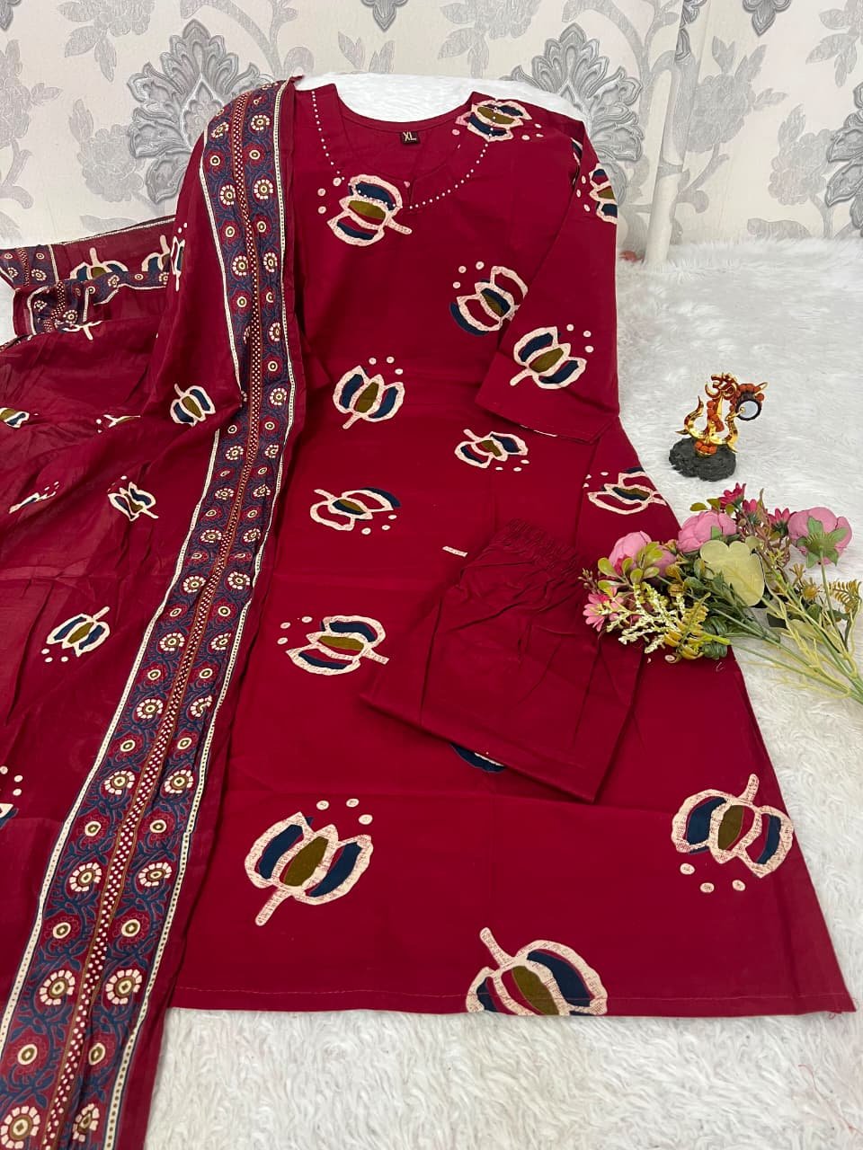 New Arrival: Premium Dabu Cotton 3-Piece Suit Set - Image 6