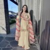 PRESERNTING NEW READY TO WEAR DESIGN HEAVY EMBROIDERY AND SEQUENCE WORK TOP - PLAZZO WITH  DUPATTA