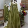 AK-Series New Designer Party Gown Pent & Dupatta Set