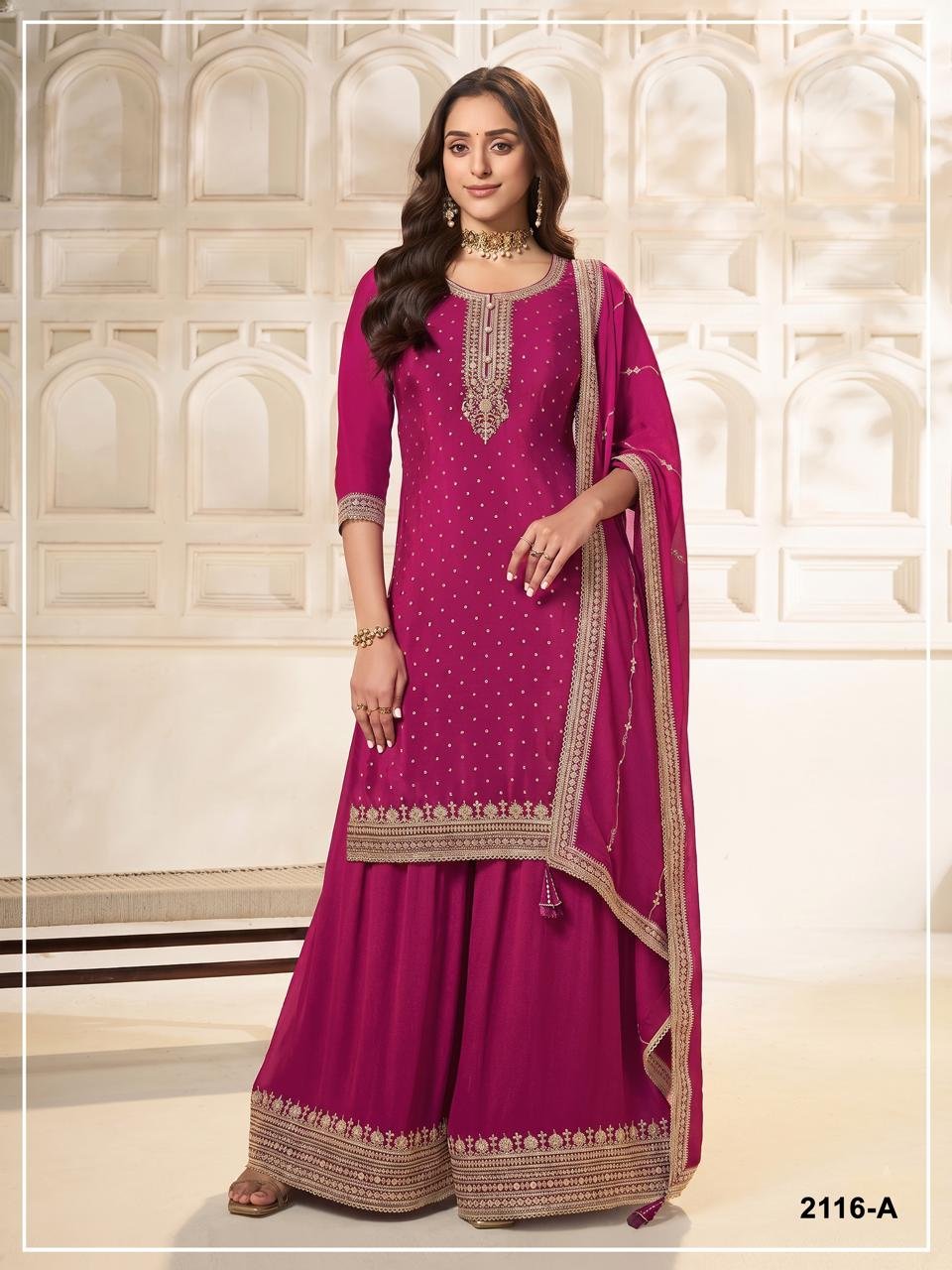 Viscouse Dola Silk with Heavy Embroidered 3mm Sequence & Coding
