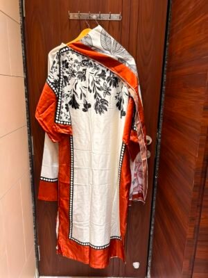 EXOUSTIQUE KAFTAN SET WITH DUPPATA