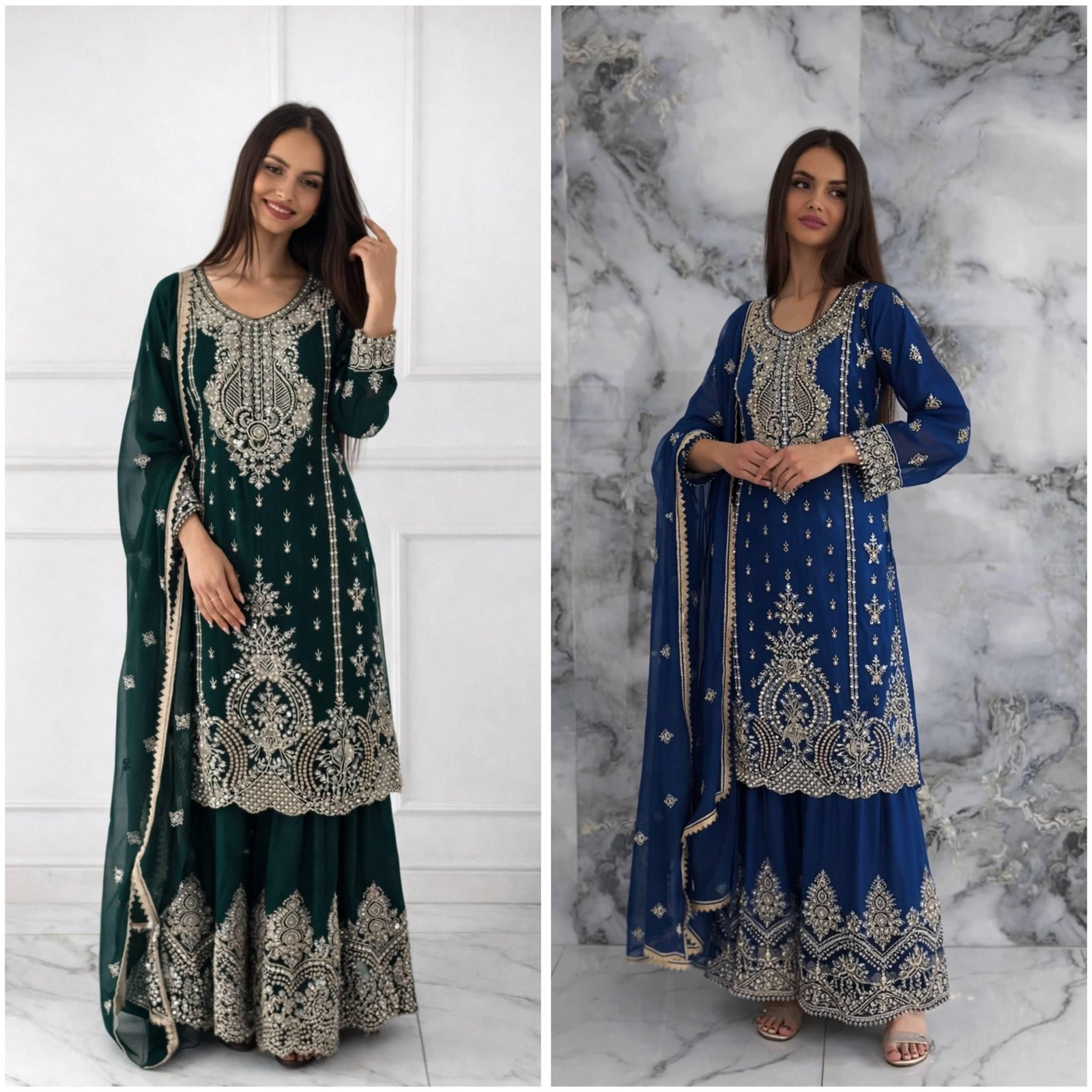 Upcoming New Ready To Wear Collection 3 Piece Fancy Top With Beautiful Sharara And Dupatta - Image 5