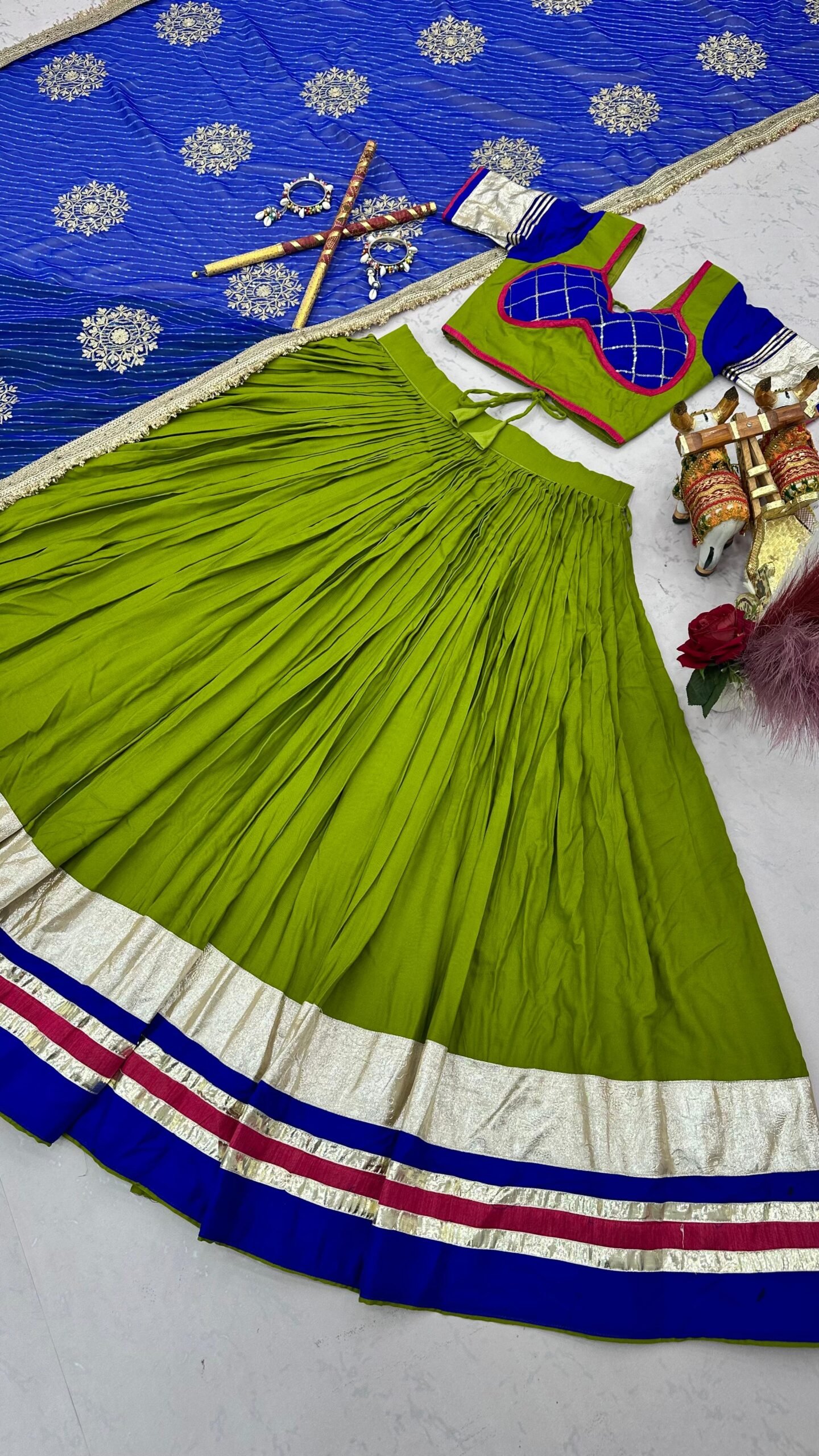 AK Creation is Launching Navratri Special Lehenga choli with vintage duptto - Image 2